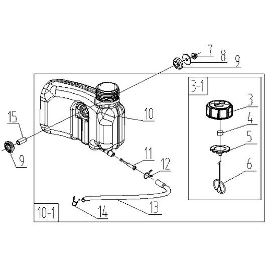 Бак топливный Champion LM4627 после 2019г.